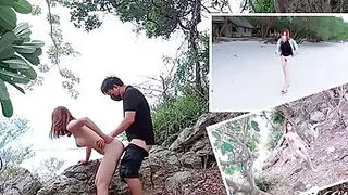Asian having sex on an island with a stranger